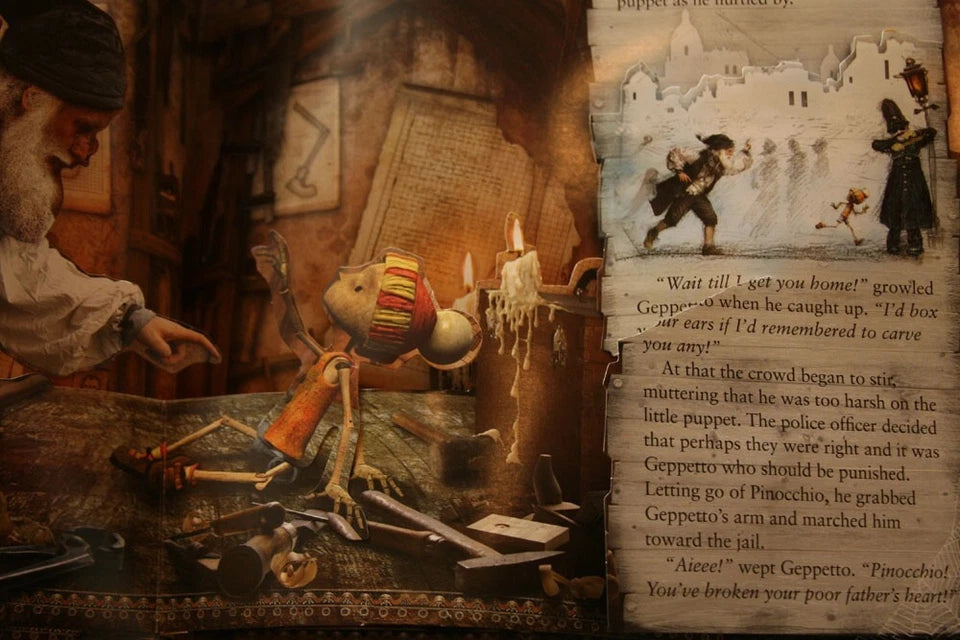 The Adventures Of Pinocchio - With Flaps To Open, Tabs to Pull  And Magnificent Pop-Up