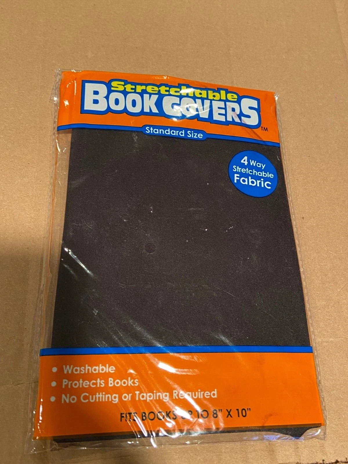 Stretchable Book Covers Standard Size - Black - أغطية كتب قابلة للتمدد بالحجم القياسي - أسود