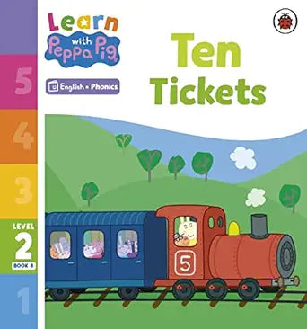 Learn with Peppa Pig Phonics Level 2 Book 8 – Ten Tickets - تعلّم مع بيبا بيج الصوتيات المستوى 2 الكتاب 8 – عشر تذاكر
