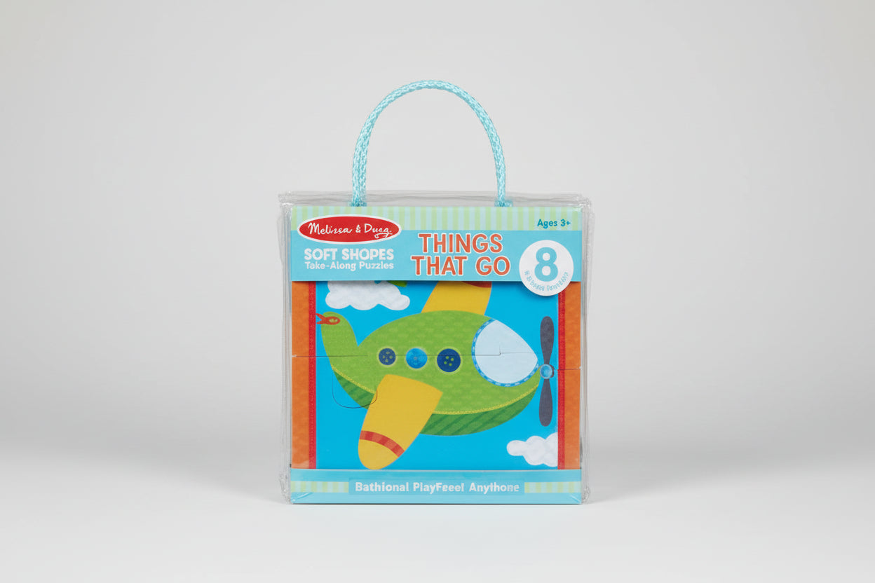 Melissa & Doug - Soft Shapes Take-Along Puzzles - Things That Go - Spectrawide Bookstore