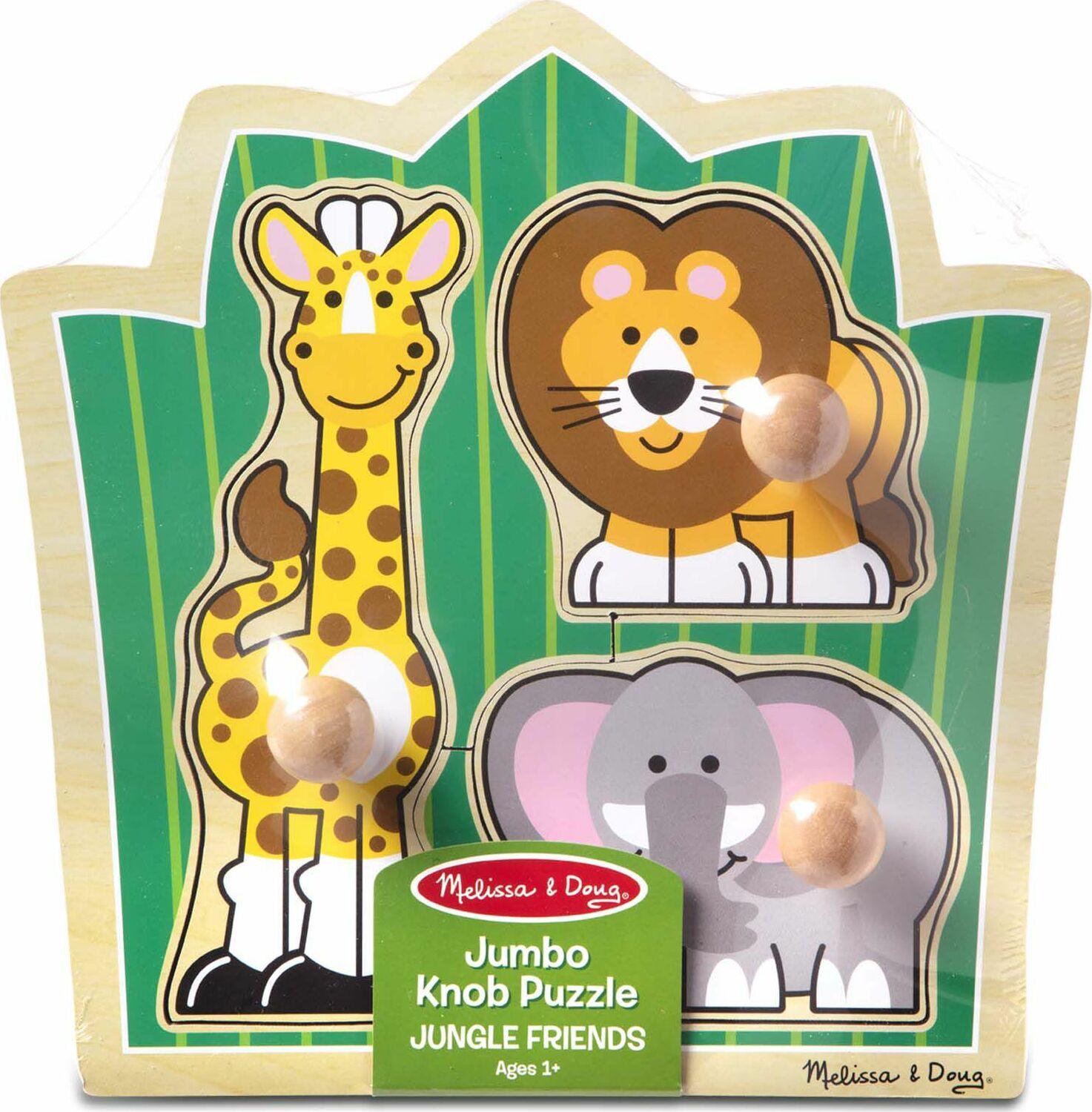 Melissa & Doug Jumbo Knob Puzzle Jungle Friends - Spectrawide Bookstore