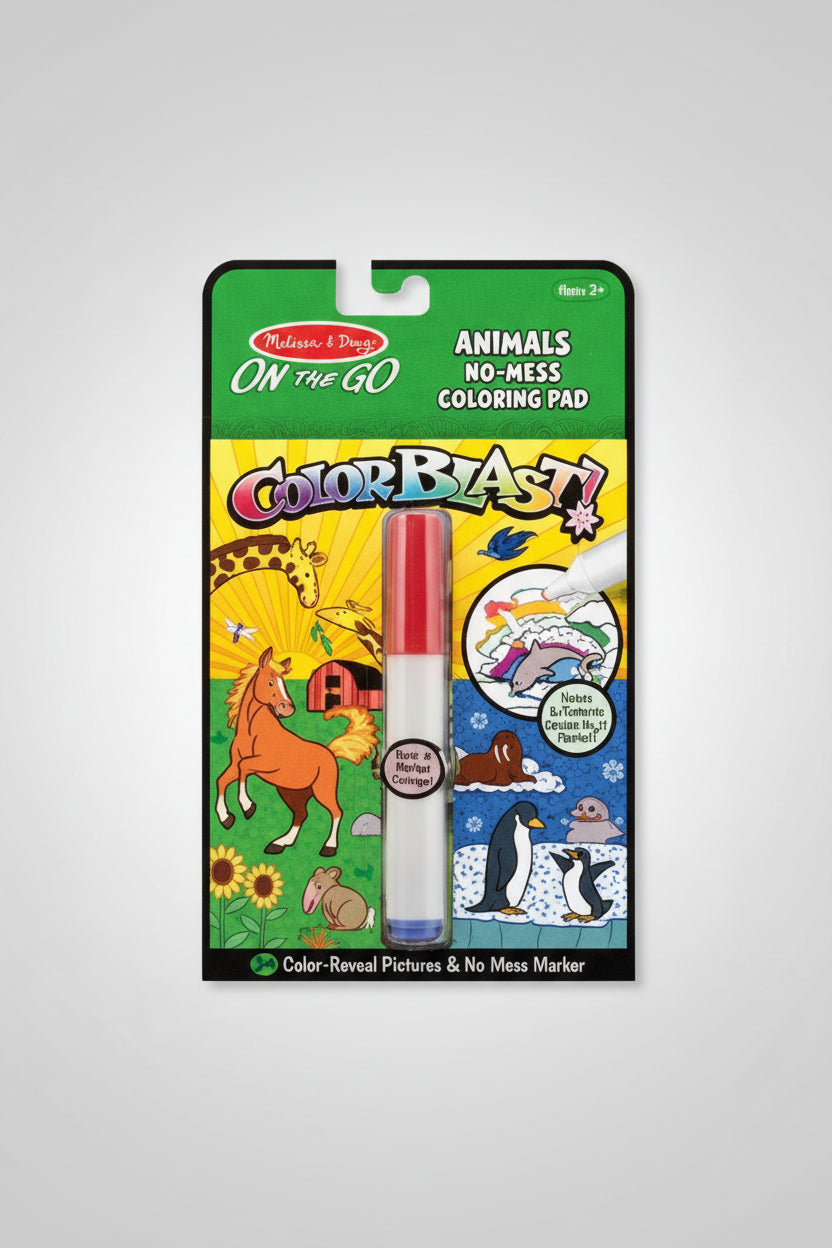 Melissa & Doug On the Go - Animals No-Mess Coloring Pad - Color Blast - Spectrawide Bookstore