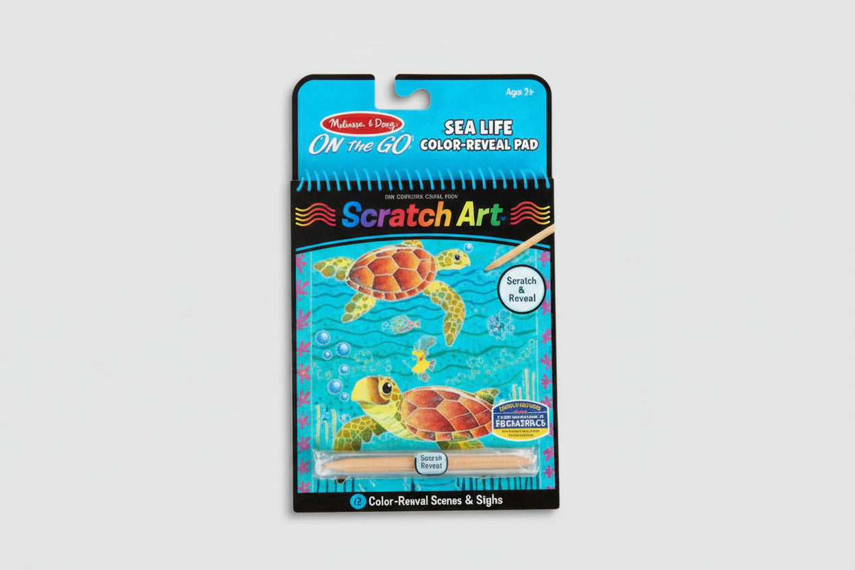 Melissa & Doug On the Go - Sea Life Color-Reveal Pad - Scratch Art - Spectrawide Bookstore