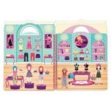 Melissa & Doug - 196 Reusable Puffy Sticker Plus Fold-and-Go Play Scenes! - Day of Glamour - Spectrawide Bookstore