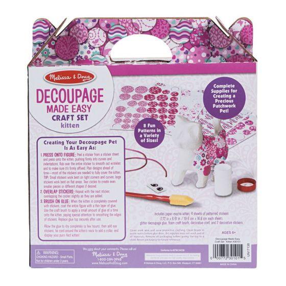 Melissa & Doug - Decoupage Made Easy Craft Set - Kitten - Spectrawide Bookstore