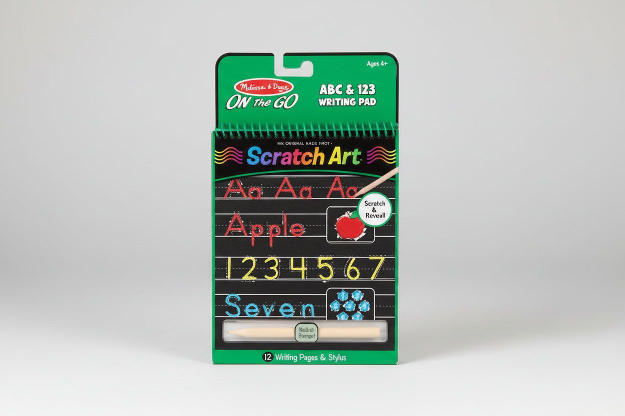Melissa & Doug On the Go - ABC & 123 Writing Pad - Scratch Art - Spectrawide Bookstore