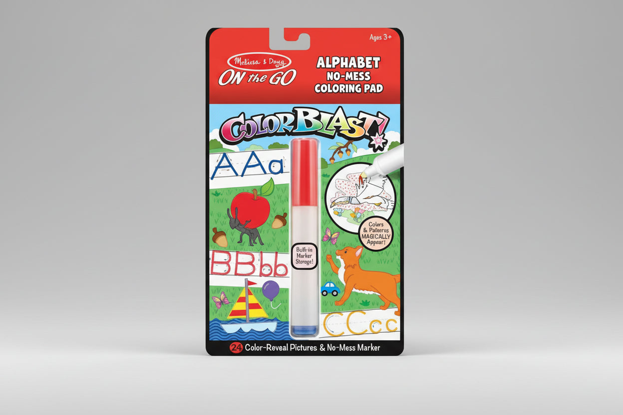 Melissa & Doug On the Go - Alphabet No-Mess Coloring Pad - Color Blast - Spectrawide Bookstore