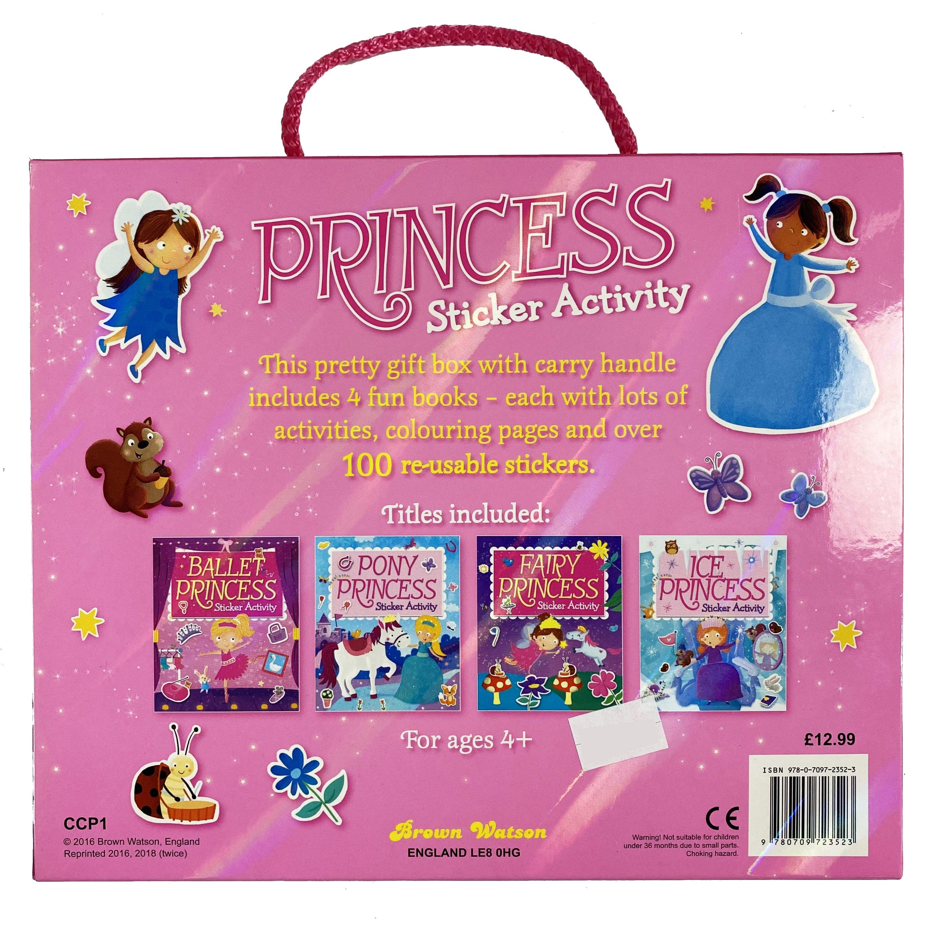 PRINCESS STICKER ACTIVITY Carry Case (4 Books) - Spectrawide Bookstore