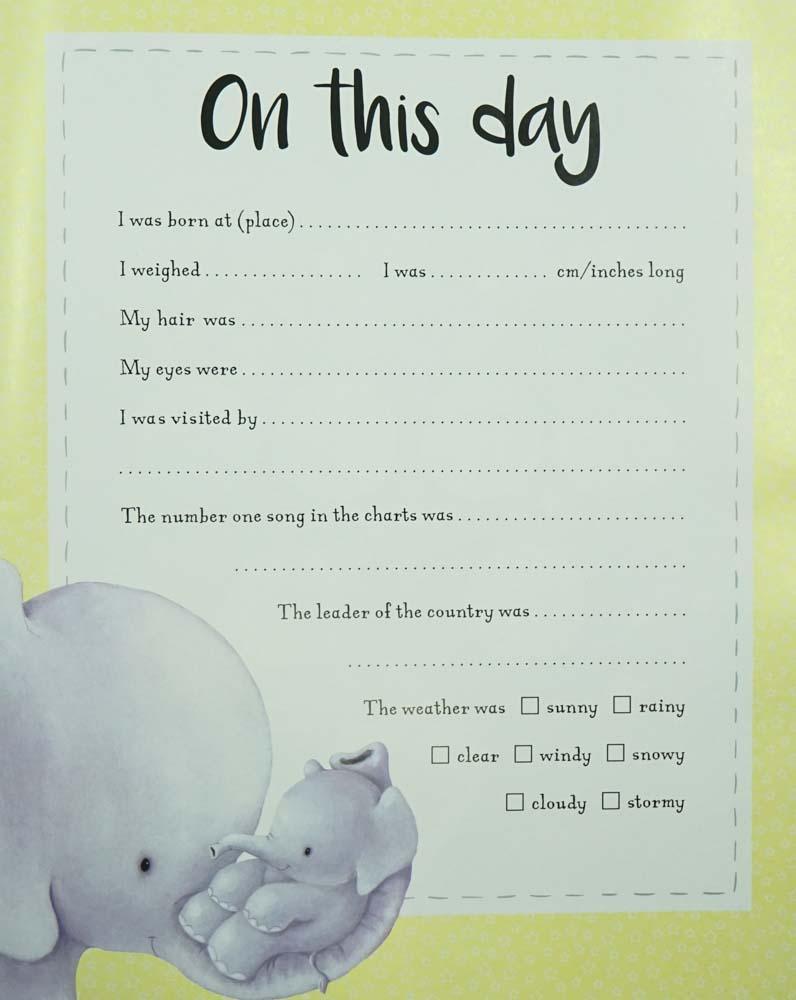 my-baby-record-book-i-will-always-love-you for Bring A Book Instead Of A Card Free Printable Elephant My Baby Record Book - I will always love you for Bring A Book Instead Of A Card Free Printable Elephant