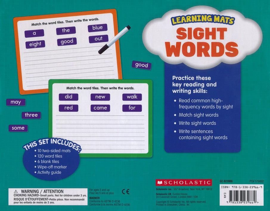 Learning Mats - Sight Words - Age 5+ - Spectrawide Bookstore