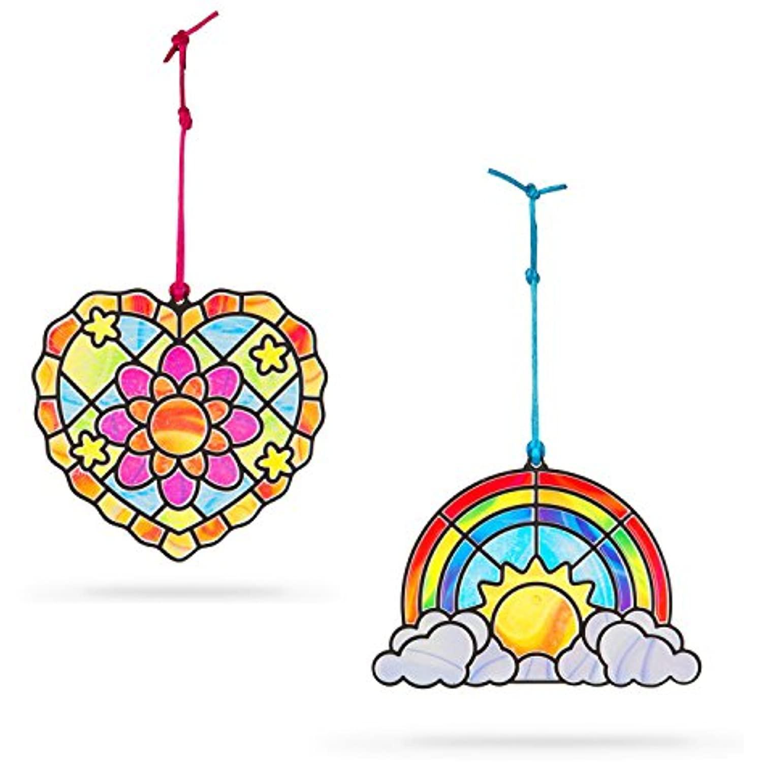 Melissa & Doug - Stained Glass Made Easy - Heart & Rainbow - Spectrawide Bookstore