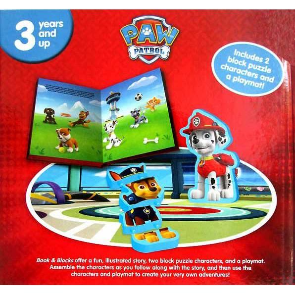 Paw Patrol - Book & Blocks - Includes 2 block Puzzle Characters and a Playmat - Spectrawide Bookstore