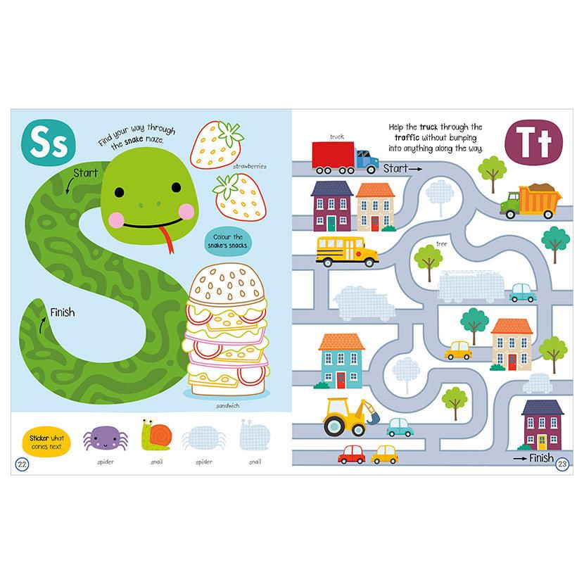 My A-Maze-ing ABC Activity Book - A Fun Alphabet Sticker Activity Book - Spectrawide Bookstore