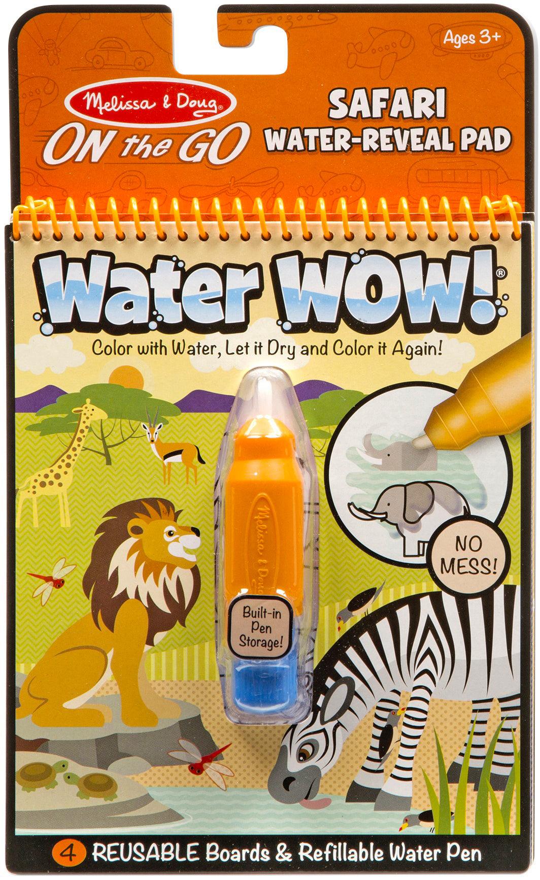 Melissa & Doug On the Go - Safari Water-Revealed Pad - Water Wow! Color with Water, Let it Dry and Color it Again! - Spectrawide Bookstore