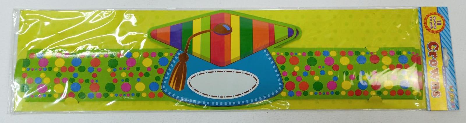 Colorful and Shiny Cardboard Crown for Graduation - Spectrawide Bookstore