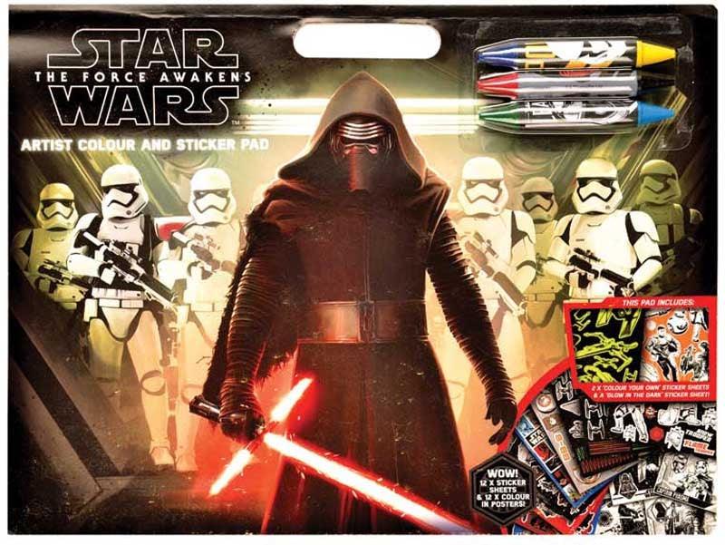 STAR WARS EPISODE 7 ARTIST COLOUR AND STICKER PAD - Spectrawide Bookstore