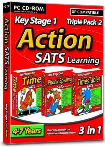 PC CD-ROM-Action Sats Learning Key Stage 1 Triple Pack 2 - Spectrawide Bookstore