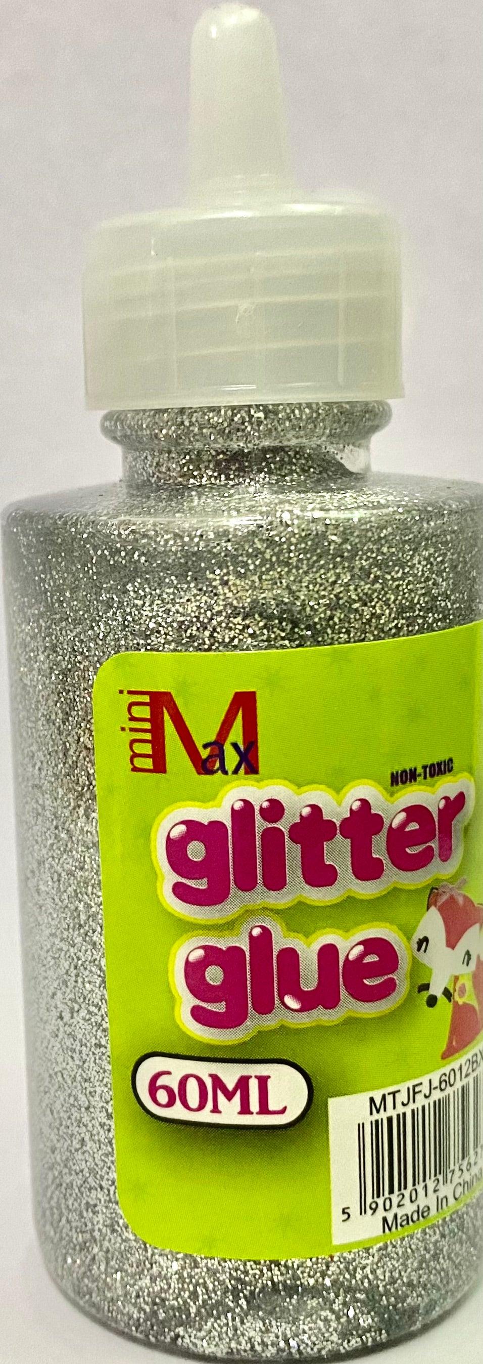 Glitter Glue - Bottle with nozzle - 60ml assorted classic colours - Spectrawide Bookstore