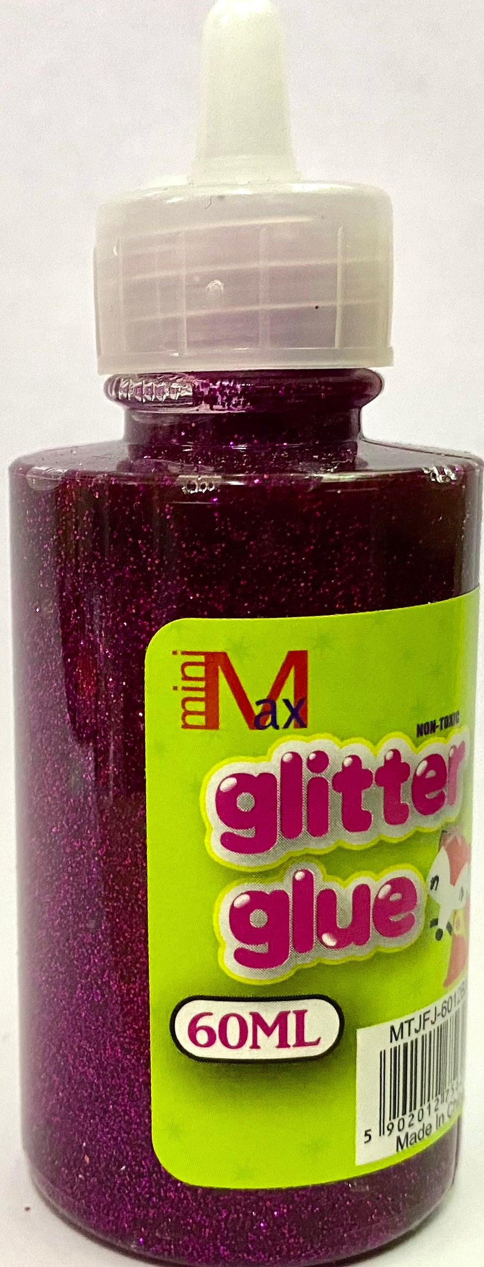 Glitter Glue - Bottle with nozzle - 60ml assorted classic colours - Spectrawide Bookstore