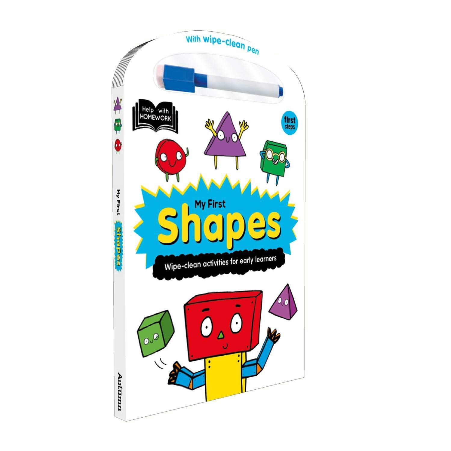 Help With Homework 2+ - My First SHAPES - Wipe-Clean Board Book - Spectrawide Bookstore