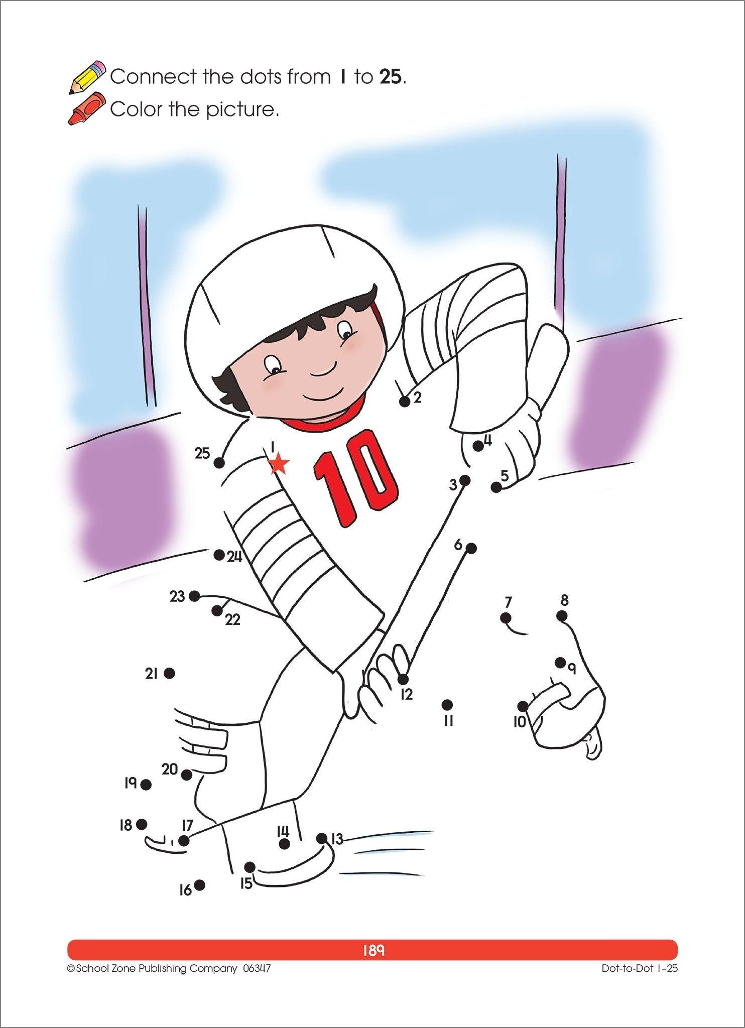 School Zone Big Dot-To-Dots & More Workbook Ages 6-8 - Spectrawide Bookstore