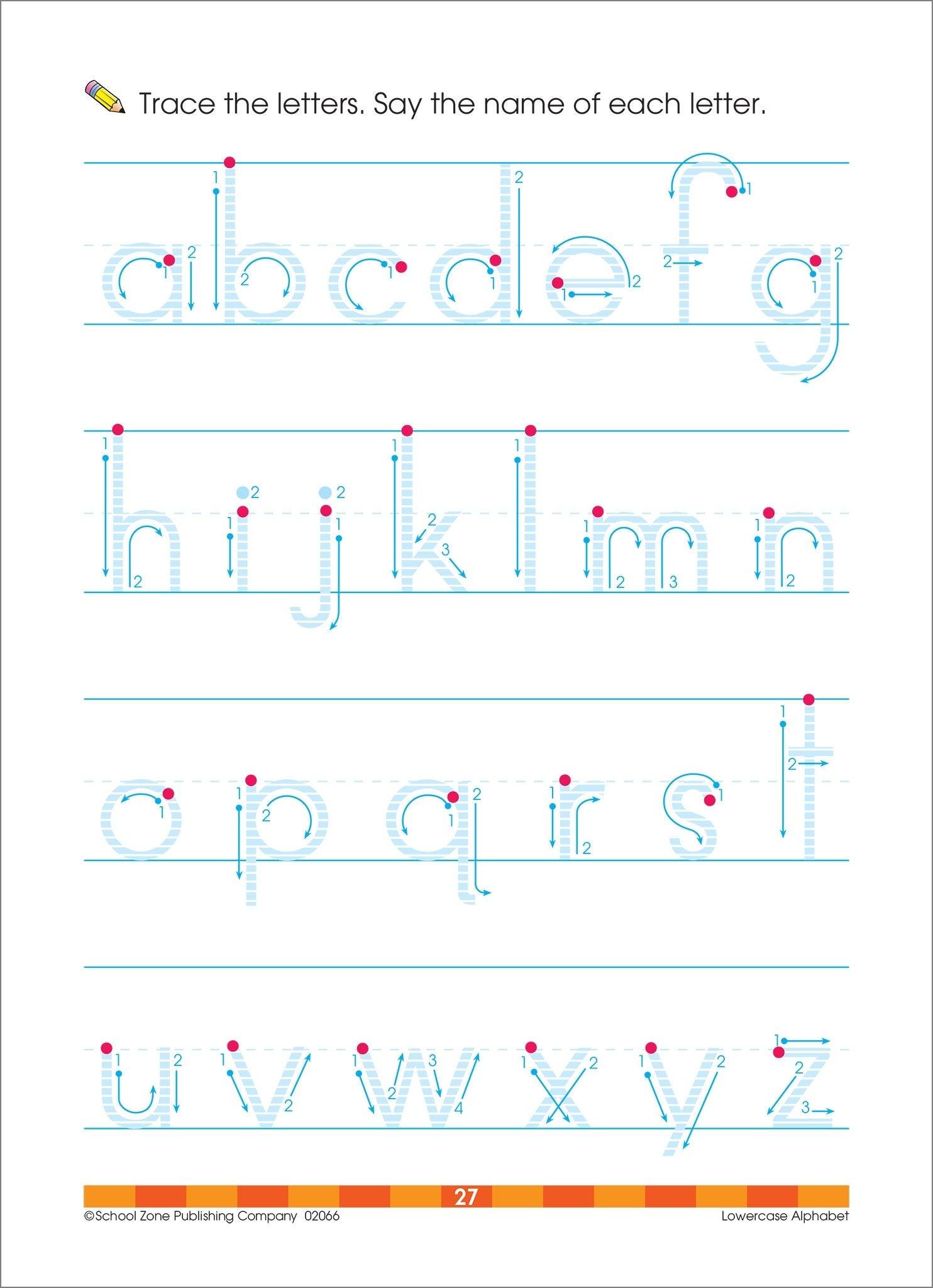 School Zone Lowercase Alphabet A Get Ready! - Spectrawide Bookstore