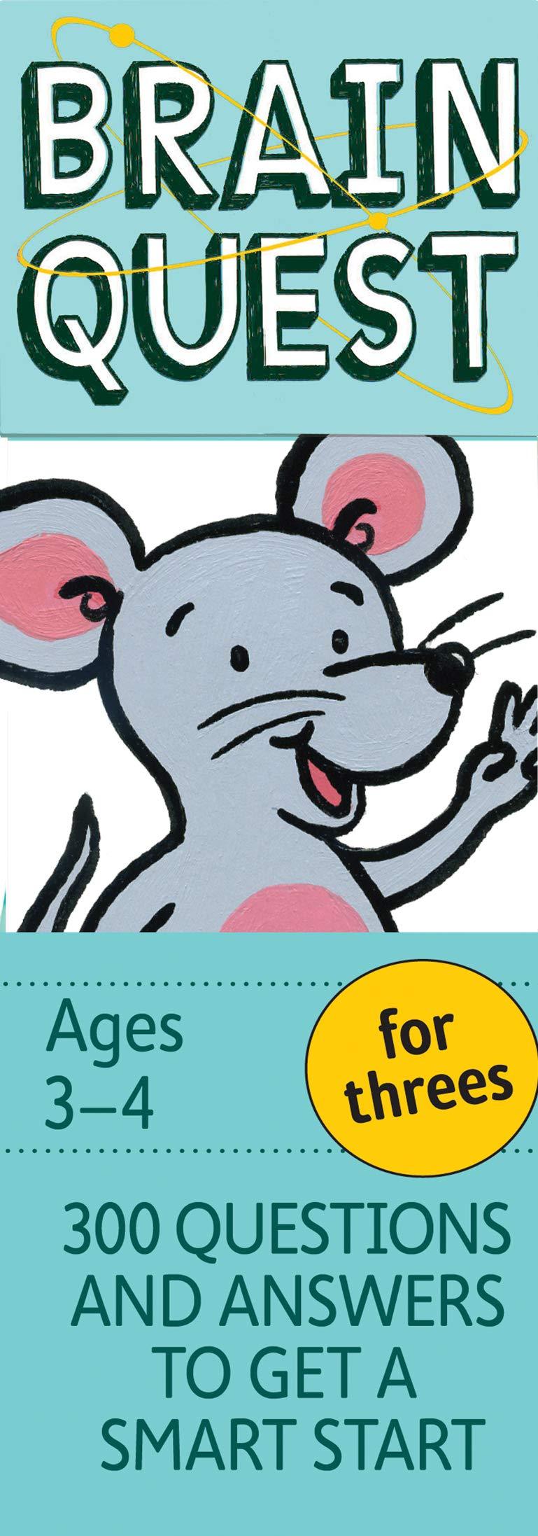 Brain Quest Ages 3-4 for Threes - 300 Questions and Answers to Get a Smart Start - revised 4th edition - Spectrawide Bookstore