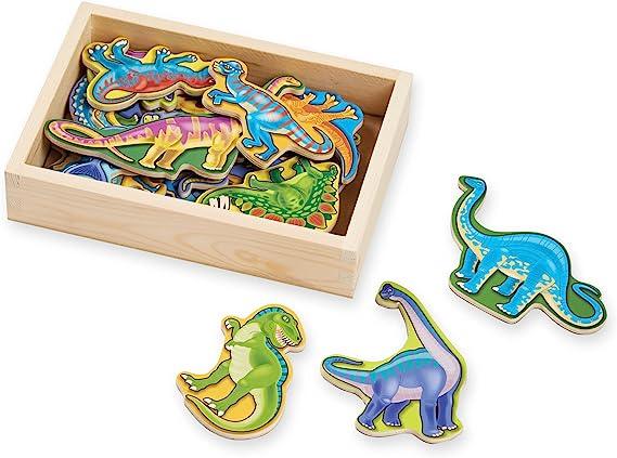 Melissa & Doug Wooden Dinosaur Magnets in a Box - Spectrawide Bookstore