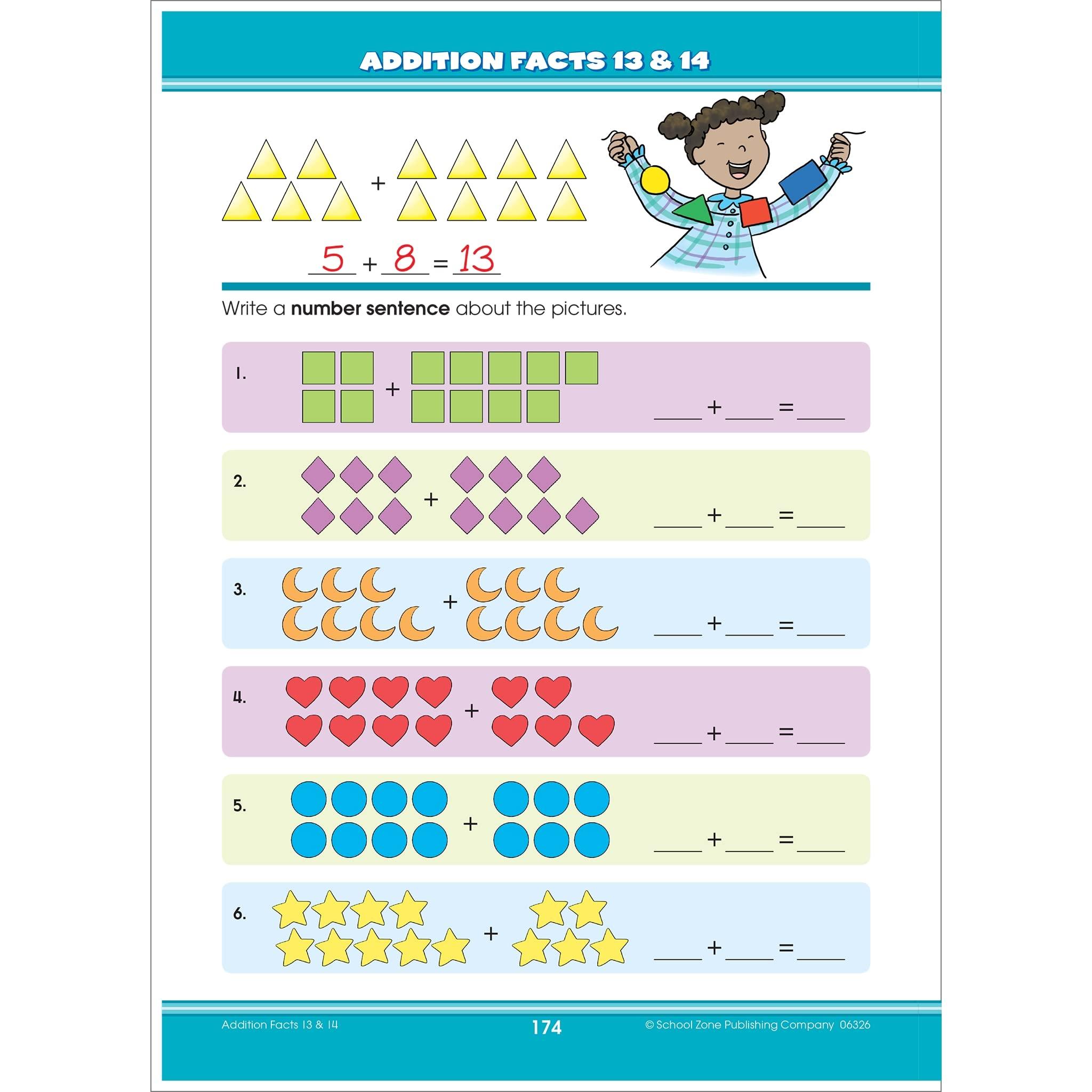 School Zone Big Math 1-2 Workbook Ages 6-8 - Spectrawide Bookstore