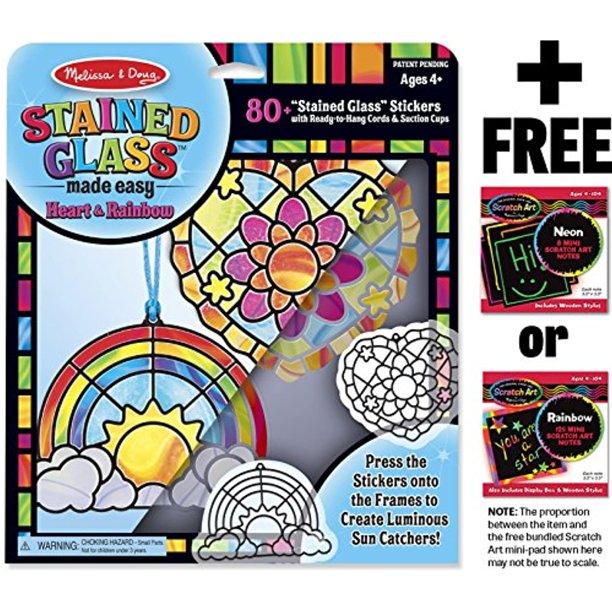 Melissa & Doug - Stained Glass Made Easy - Heart & Rainbow - Spectrawide Bookstore