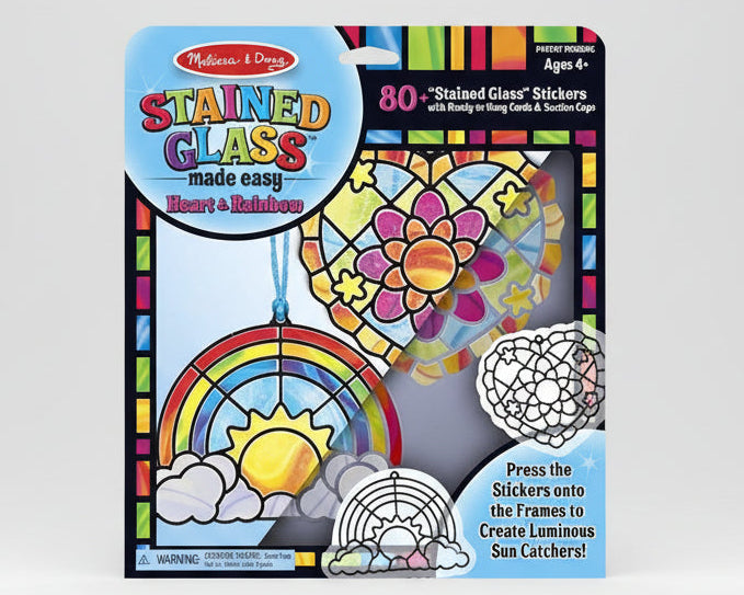 Melissa & Doug - Stained Glass Made Easy - Heart & Rainbow - Spectrawide Bookstore