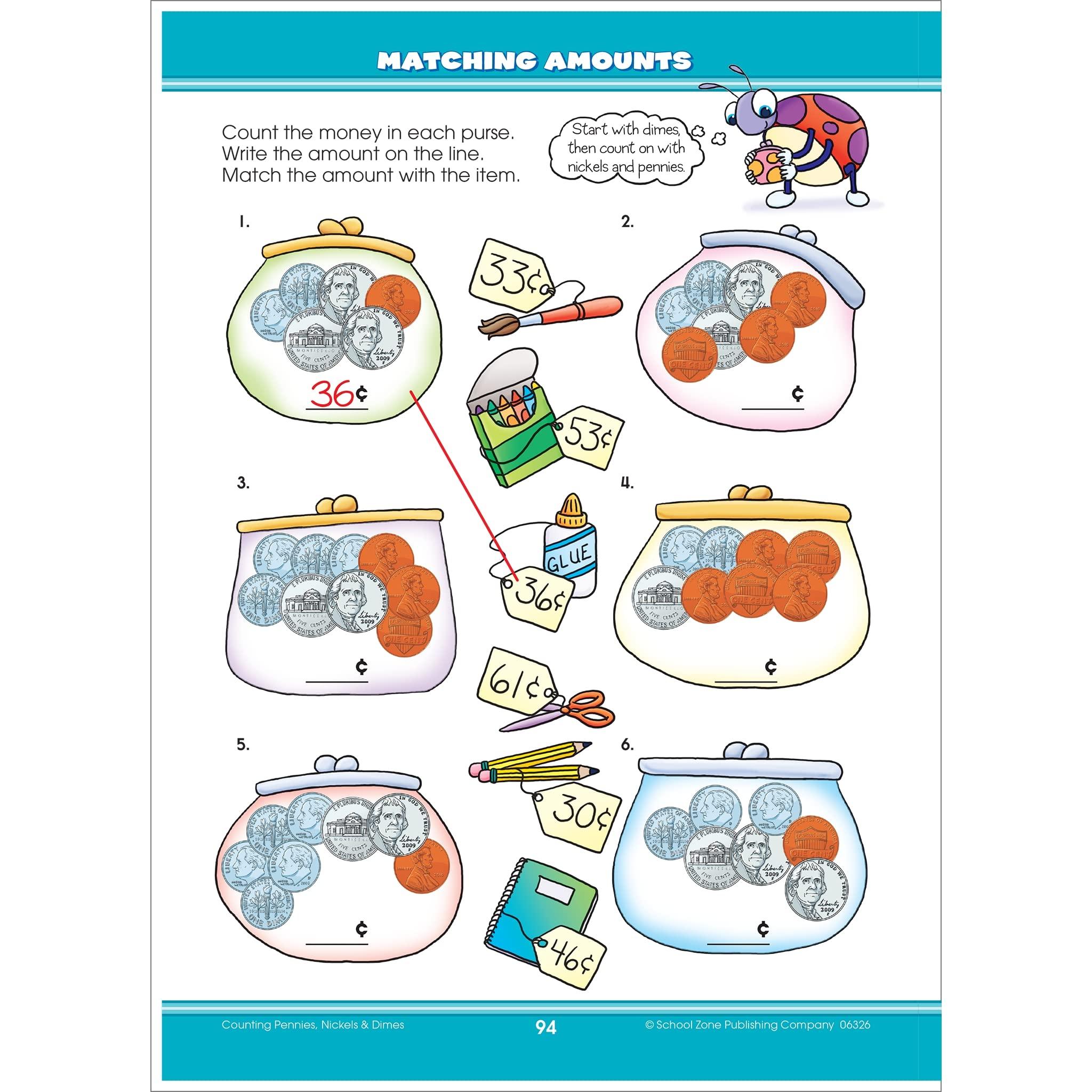 School Zone Big Math 1-2 Workbook Ages 6-8 - Spectrawide Bookstore