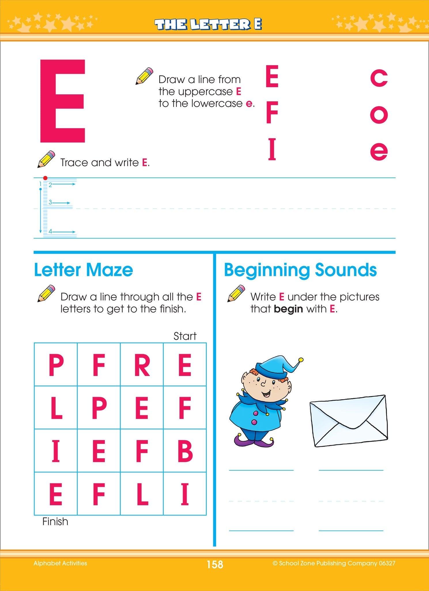 School Zone Big Alphabet Workbook Ages 3-5 - Spectrawide Bookstore
