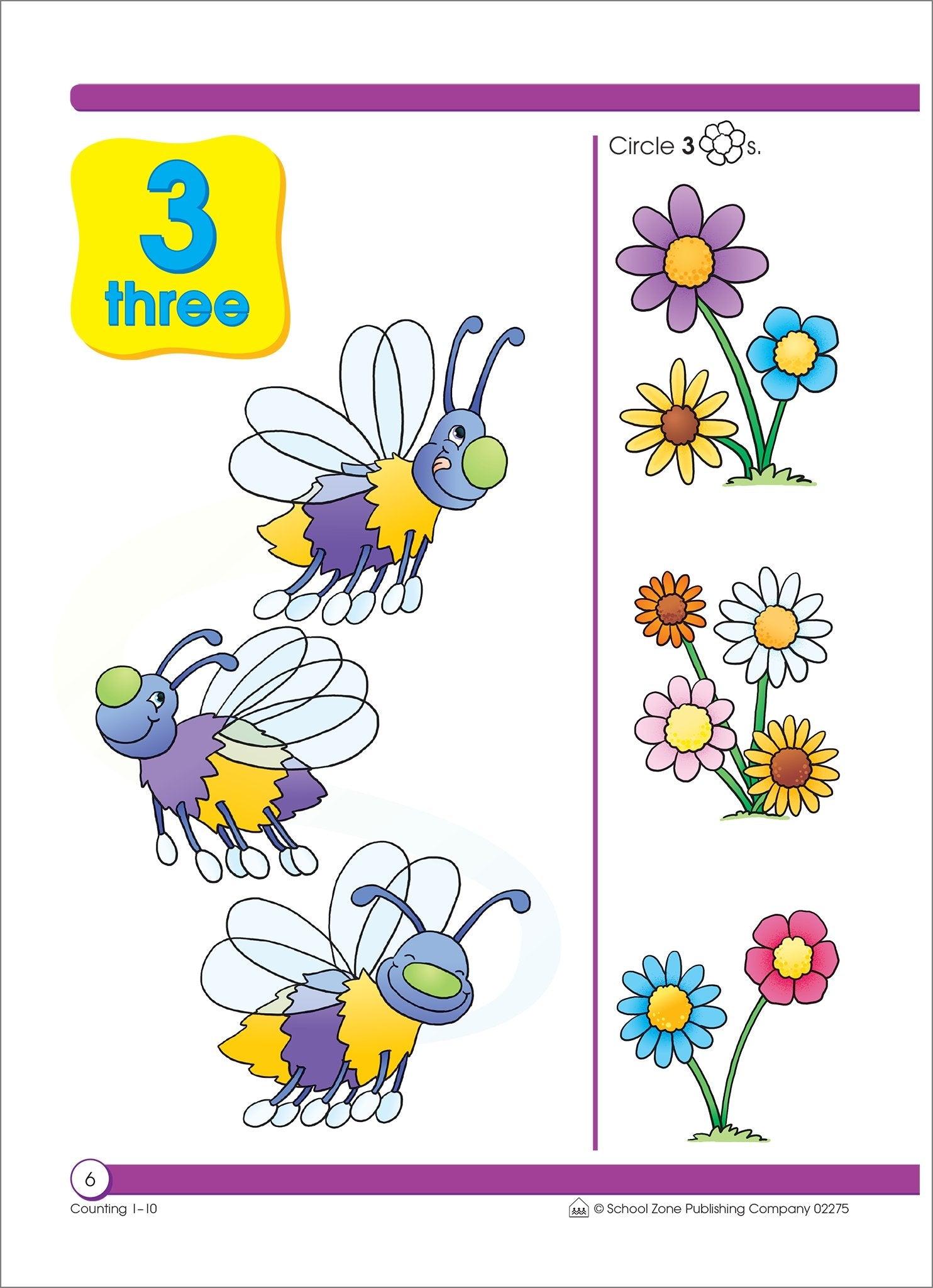 School Zone A Get Ready! Book Counting 1-10 Ages 3-5 - Spectrawide Bookstore