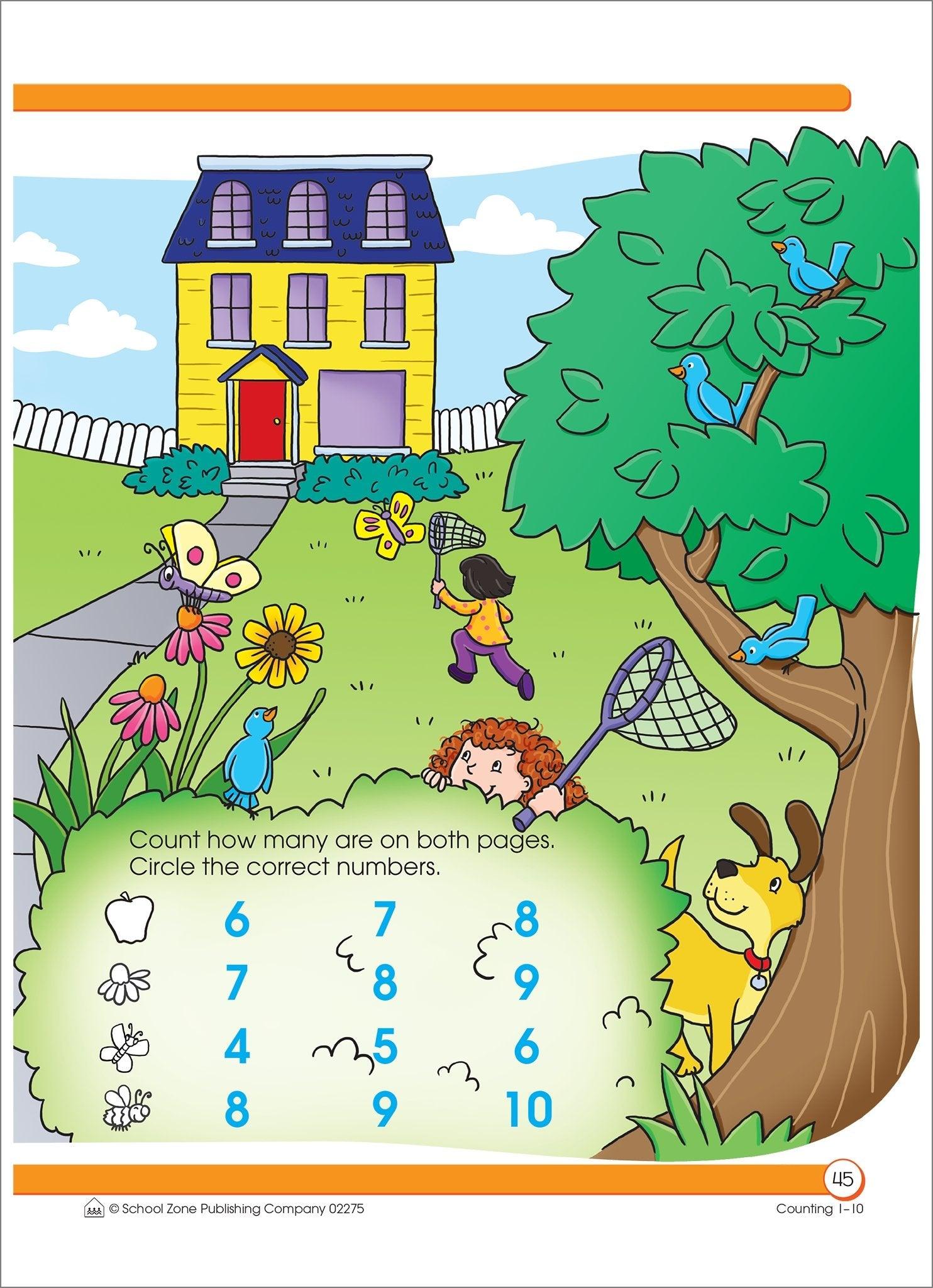 School Zone A Get Ready! Book Counting 1-10 Ages 3-5 - Spectrawide Bookstore