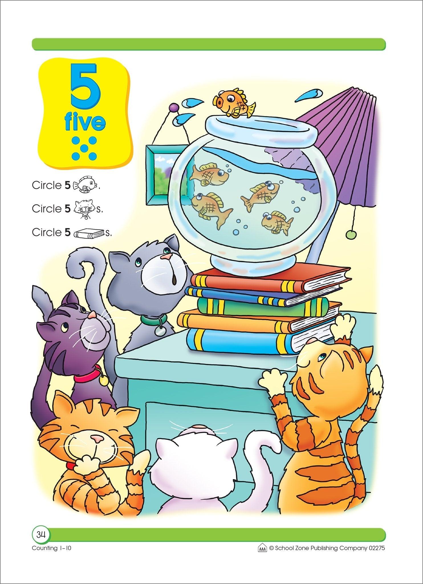 School Zone A Get Ready! Book Counting 1-10 Ages 3-5 - Spectrawide Bookstore
