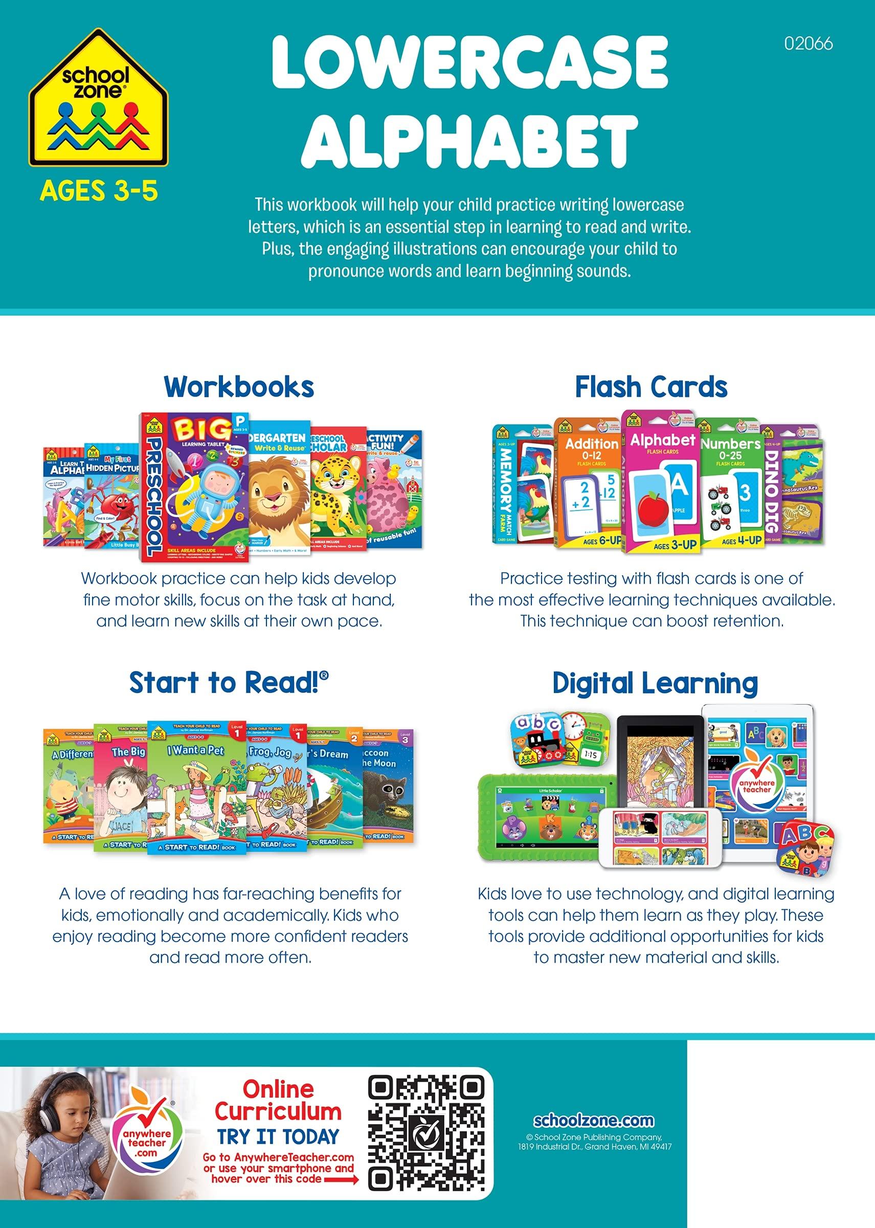 School Zone Lowercase Alphabet A Get Ready! - Spectrawide Bookstore