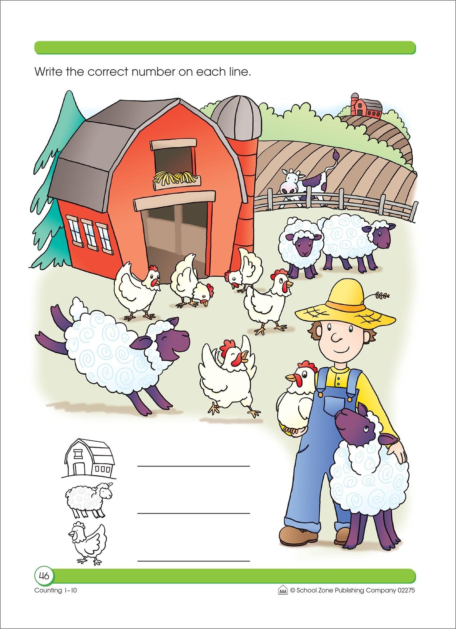 School Zone A Get Ready! Book Counting 1-10 Ages 3-5 - Spectrawide Bookstore
