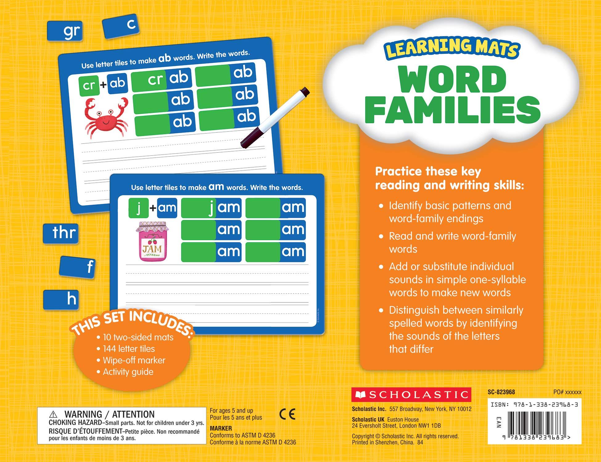 Learning Mats - Word Families - Spectrawide Bookstore