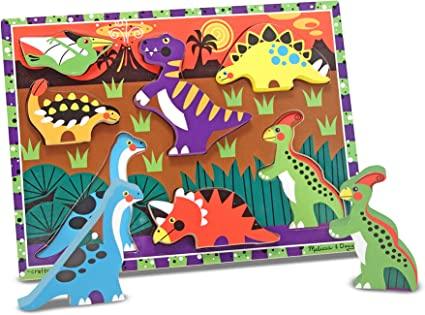 Melissa & Doug Wooden Chunky puzzle - Dinosaurs - Spectrawide Bookstore