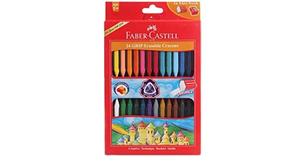 Faber-Castell - 24 Grip Erasable Crayons - Spectrawide Bookstore