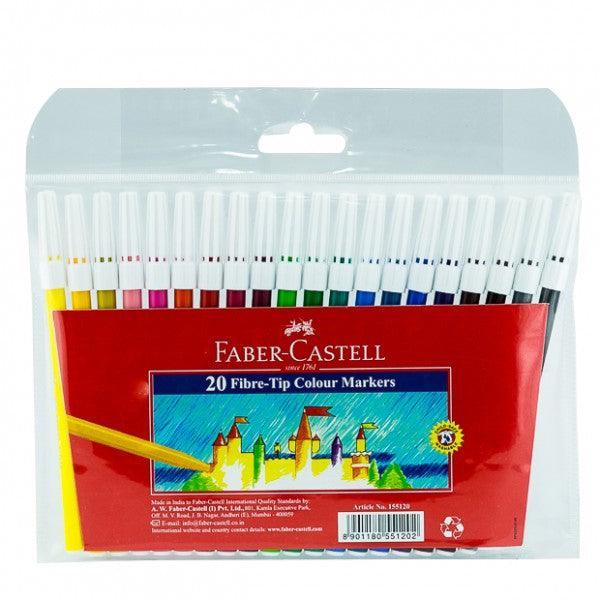 Faber-Castell - 20 Fibre-Tip Colour Markers - Spectrawide Bookstore