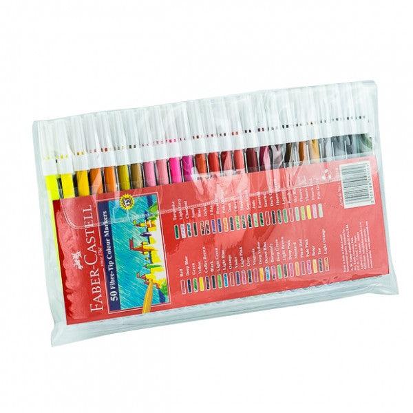 Faber-Castell - 50 Fibre-Tip Colour Markers - Spectrawide Bookstore