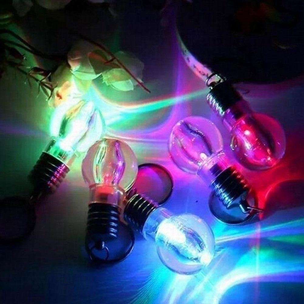 Mini Bulb Shape - Light Color Changing LED Flashlight - Ring Keychain - Spectrawide Bookstore