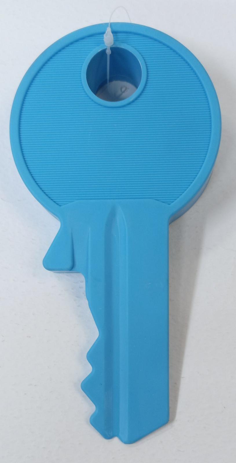 Door Stopper - Sky Blue - Silicone Wedge Decorative Key Shape - Great for Kids Room, Flexible and Non Scratching, Heavy Duty - Stop Door From Closing - Spectrawide Bookstore