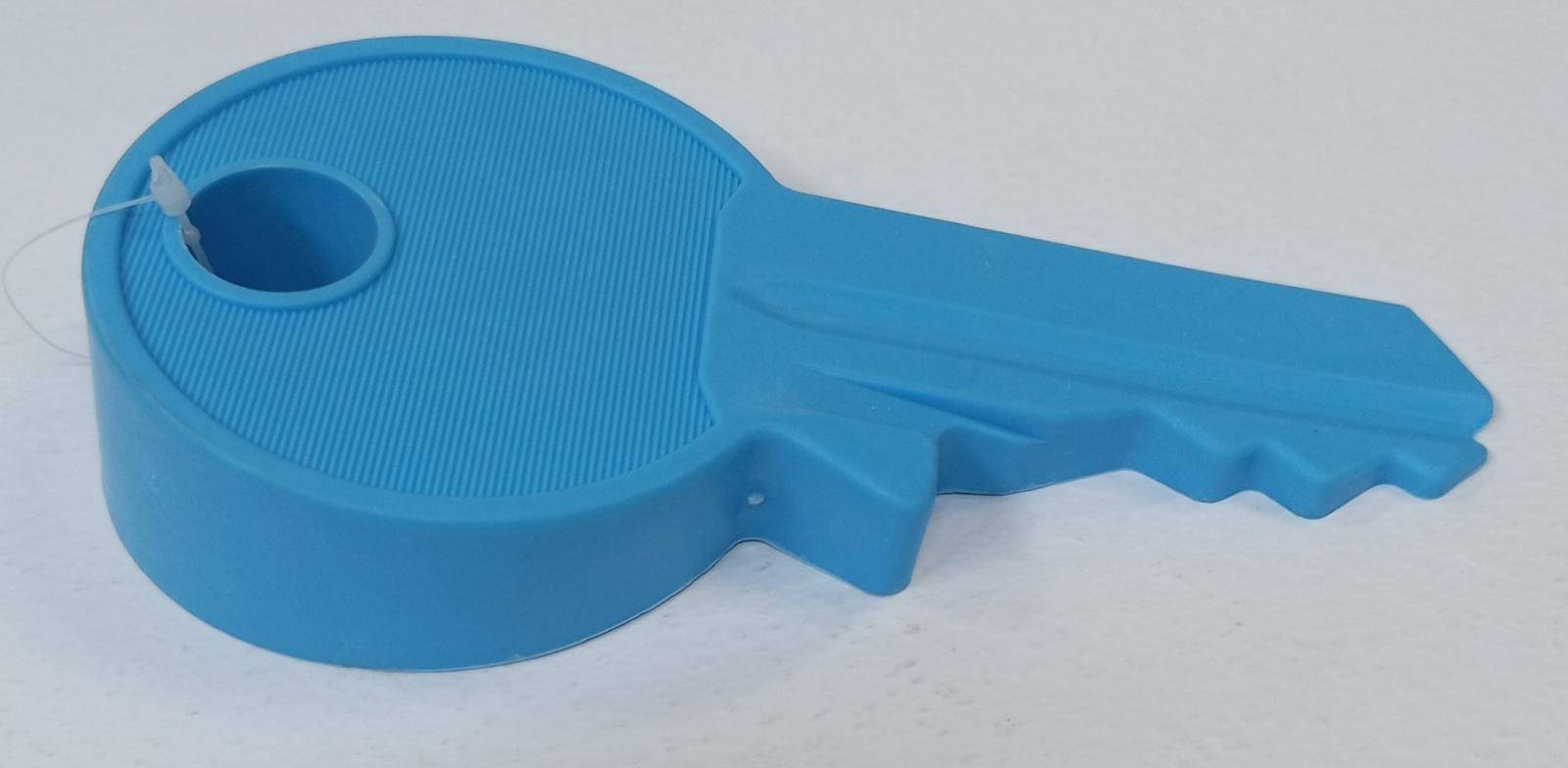 Door Stopper - Sky Blue - Silicone Wedge Decorative Key Shape - Great for Kids Room, Flexible and Non Scratching, Heavy Duty - Stop Door From Closing - Spectrawide Bookstore