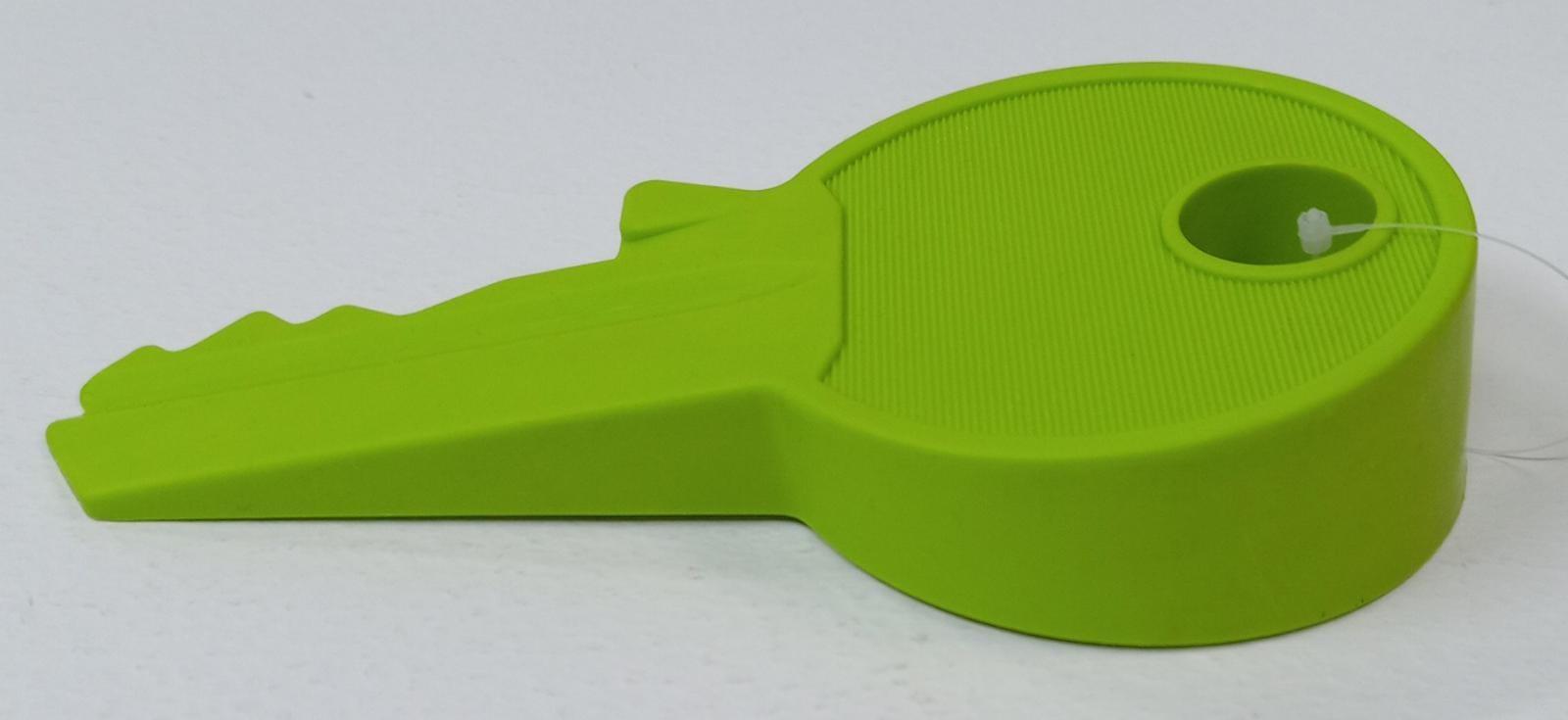 Door Stopper - Lime Green - Silicone Wedge Decorative Key Shape - Great for Kids Room, Flexible and Non Scratching, Heavy Duty - Stop Door From Closing - Spectrawide Bookstore