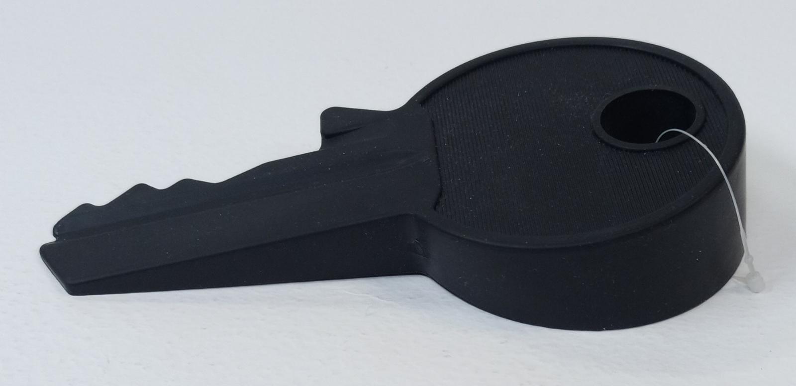 Door Stopper - Black - Silicone Wedge Decorative Key Shape - Great for Kids Room, Flexible and Non Scratching, Heavy Duty - Stop Door From Closing - Spectrawide Bookstore