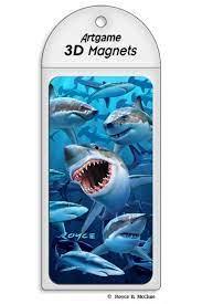 Artgame 3D Magnet - Sharks - Spectrawide Bookstore