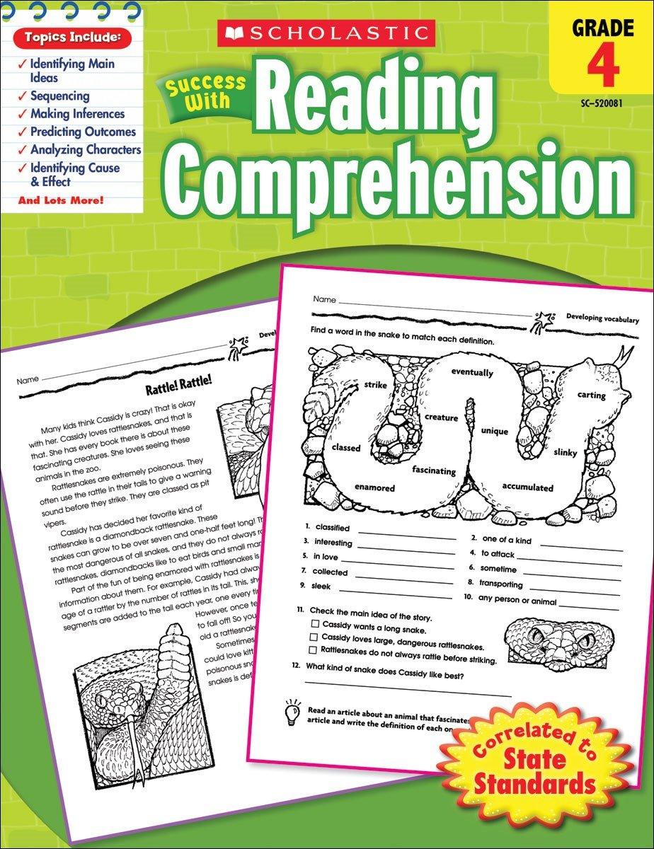 Scholastic Success with Reading Comprehension - Grade 4 Workbook - Spectrawide Bookstore